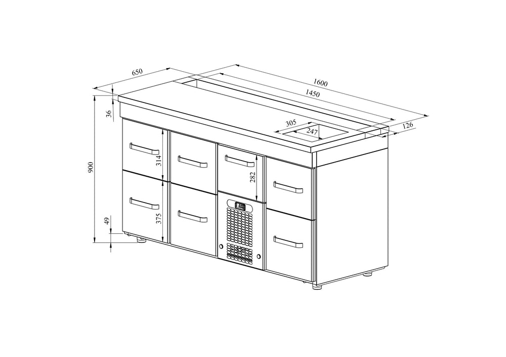 Baarimestarinpöydät BM 1607