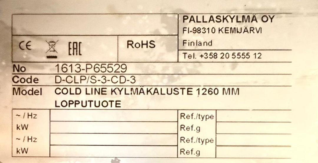Kylmäköntyöpöytä Goldline 1260