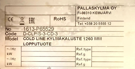 Kylmäköntyöpöytä Goldline 1260