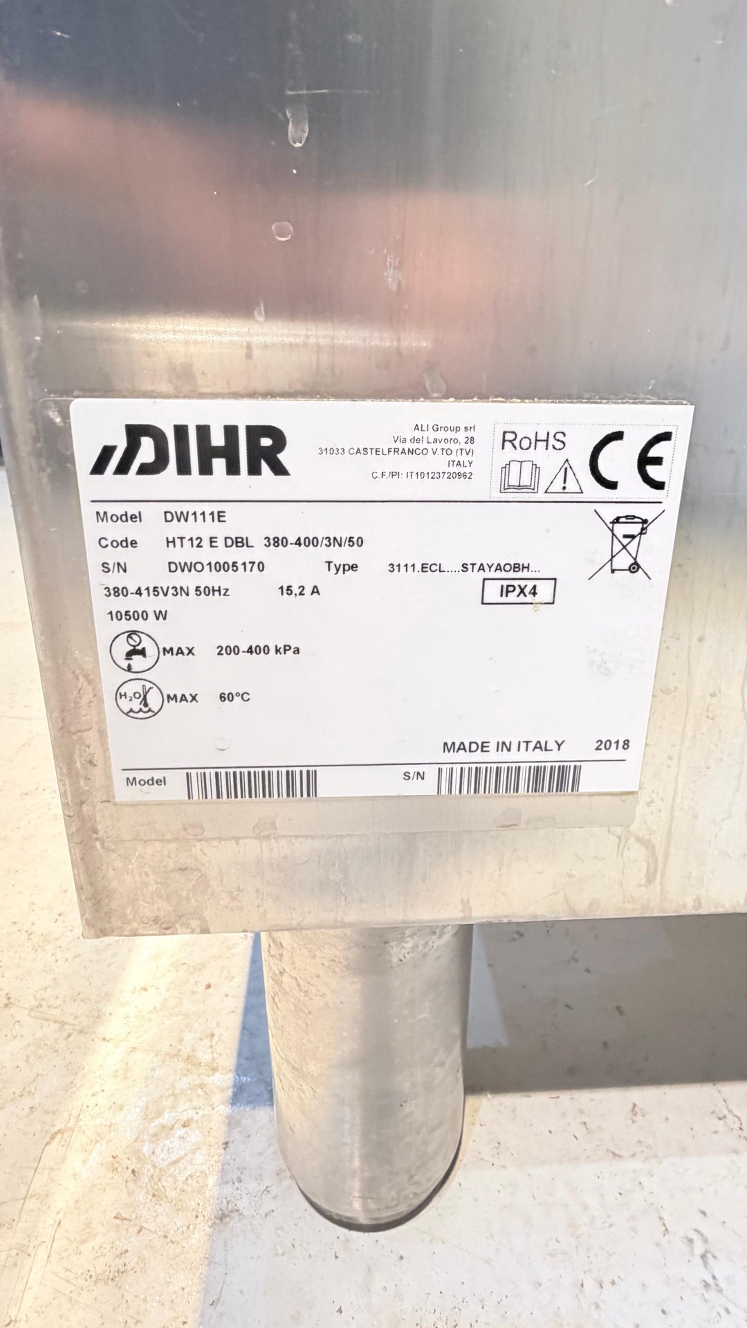 Kupuastianpesukone Dihr DW111E