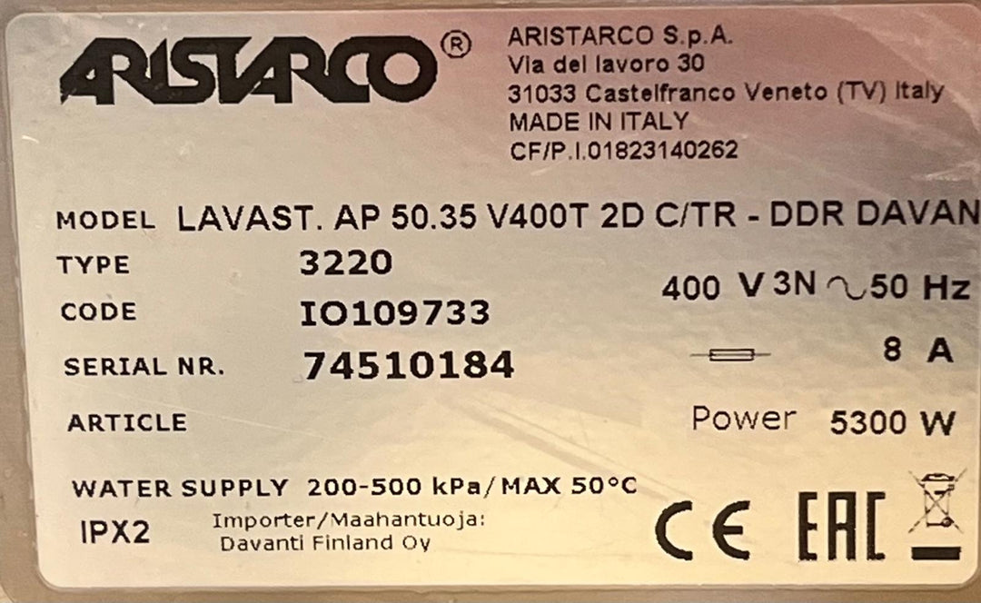 Luukkuastianpesukone LAVAST AP 50.35