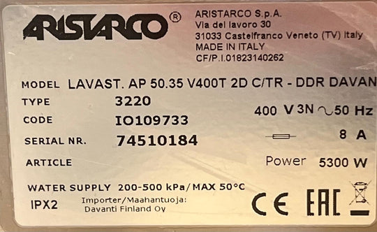Luukkuastianpesukone LAVAST AP 50.35