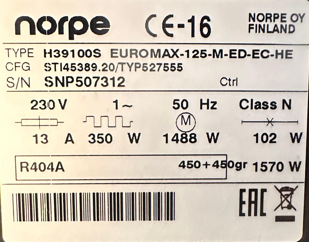 Avokylmähyllykkö Euromax-125-M-ED-EC-HE 1250