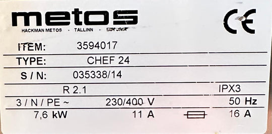 Kiertoilmauuni Chef 24 ja paistinuuni Chef 22 yhdessä.