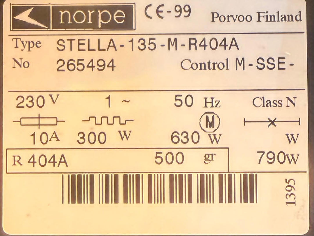 Kylmävitriini Norpe Stella 135-M