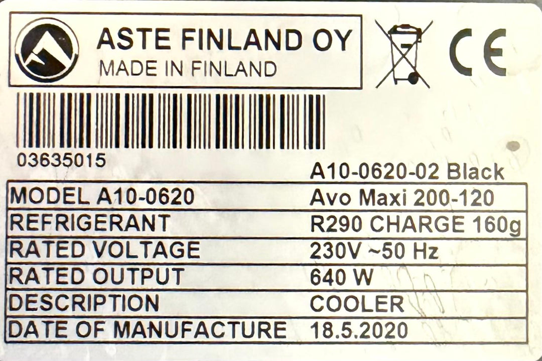 Avokylmähyllykkö viidellä tasolla AVO MAXI 200-120
