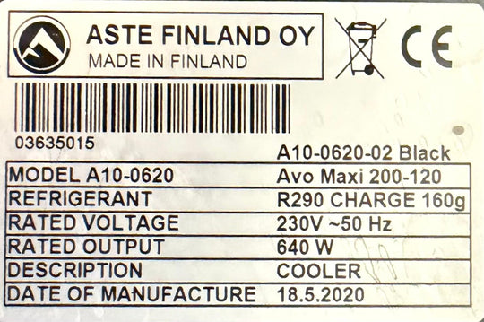 Avokylmähyllykkö viidellä tasolla AVO MAXI 200-120