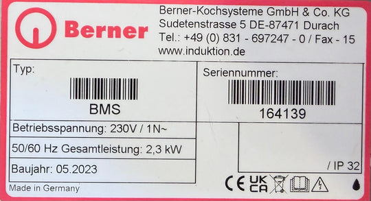 Induktioliesi Berner BMS 2,3kW