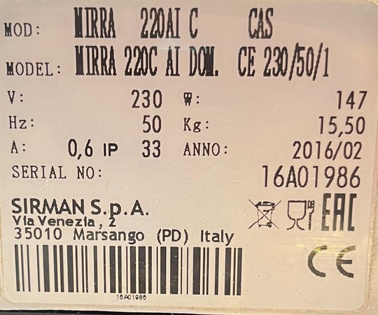 Skärmaskin Mirra 220C AI