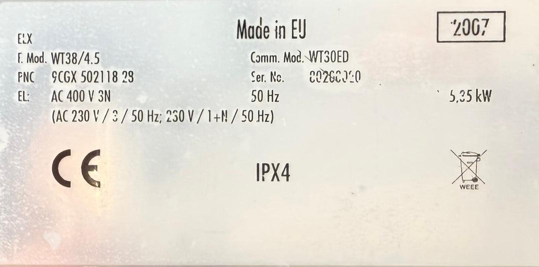 Luukkuastianpesukone WT38/4.5