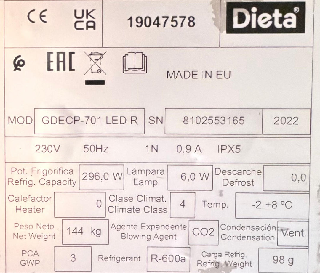 Jääkaappi GDECP-701 LED R