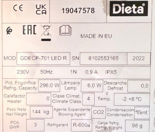 Jääkaappi GDECP-701 LED R