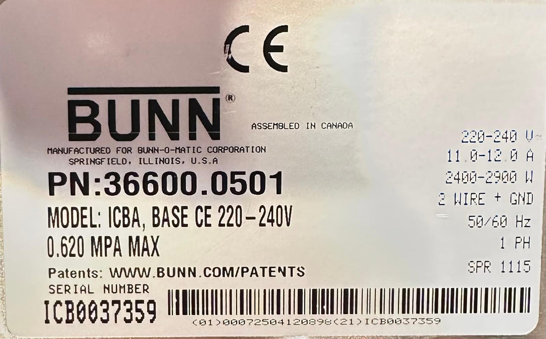 Kahvinkeitin Bunn ICBA BASE