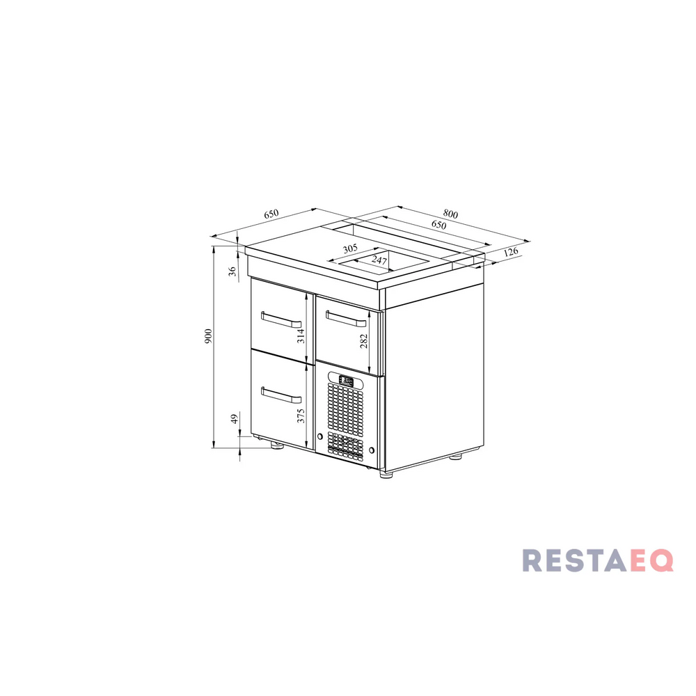 Baarimestarinpöydät BM 803 - Restmec