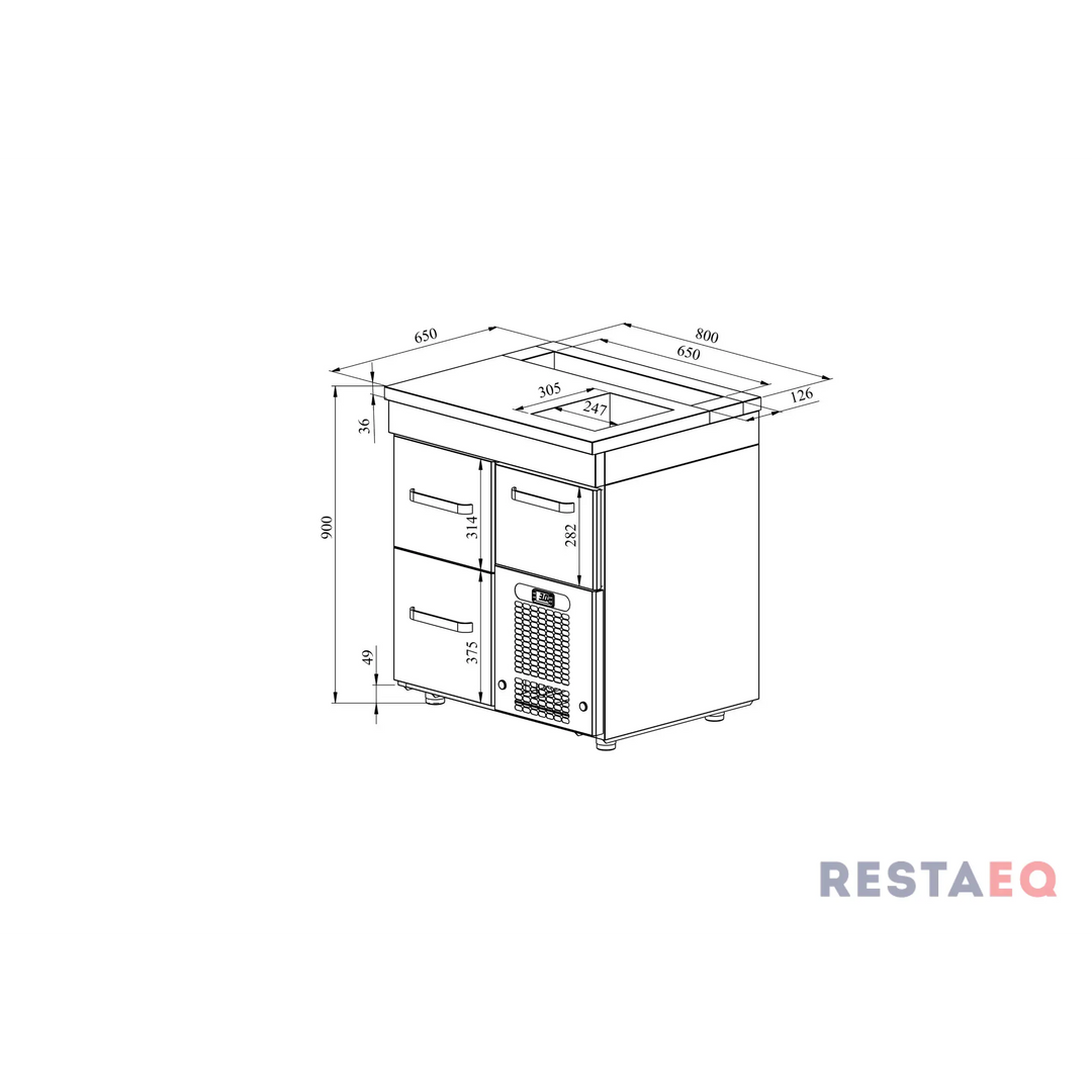 Baarimestarinpöydät BM 803 - Restmec
