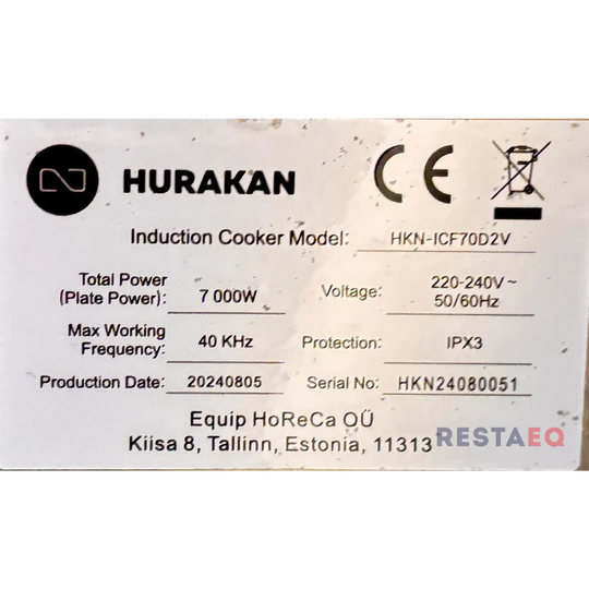 Induktioliesi kahdella levylläHKN-ICF70D2V - Hurakan