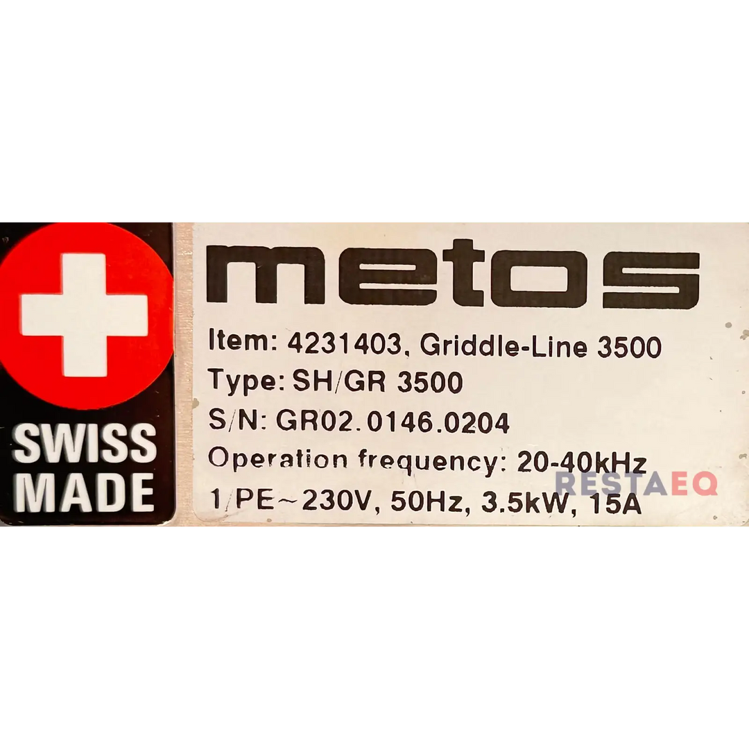 Induktioparila Metos Griddle-Line 3500 230V - Metos