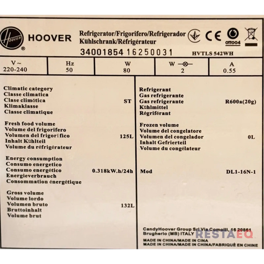 Jääkaappi - Hoover