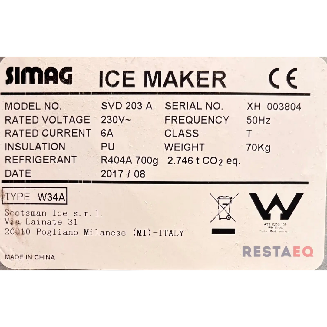 Jääpalakone isolla altaalla SIMAG SVD 203 A - Simag