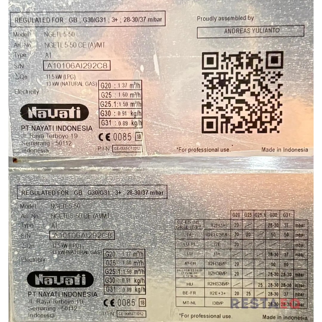 Kaasuliesi pöytämalli 500 - Nayati