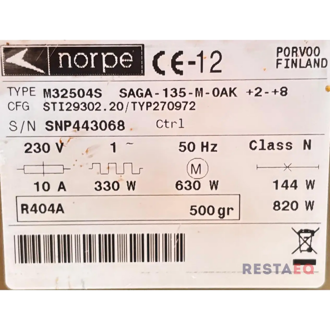 Konditoria vitriini Norpe SAGA-135-M Oak +2- +8 astetta