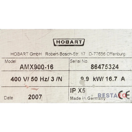 Kupuastianpesukone automaattikuvunnostolla AMX900-16