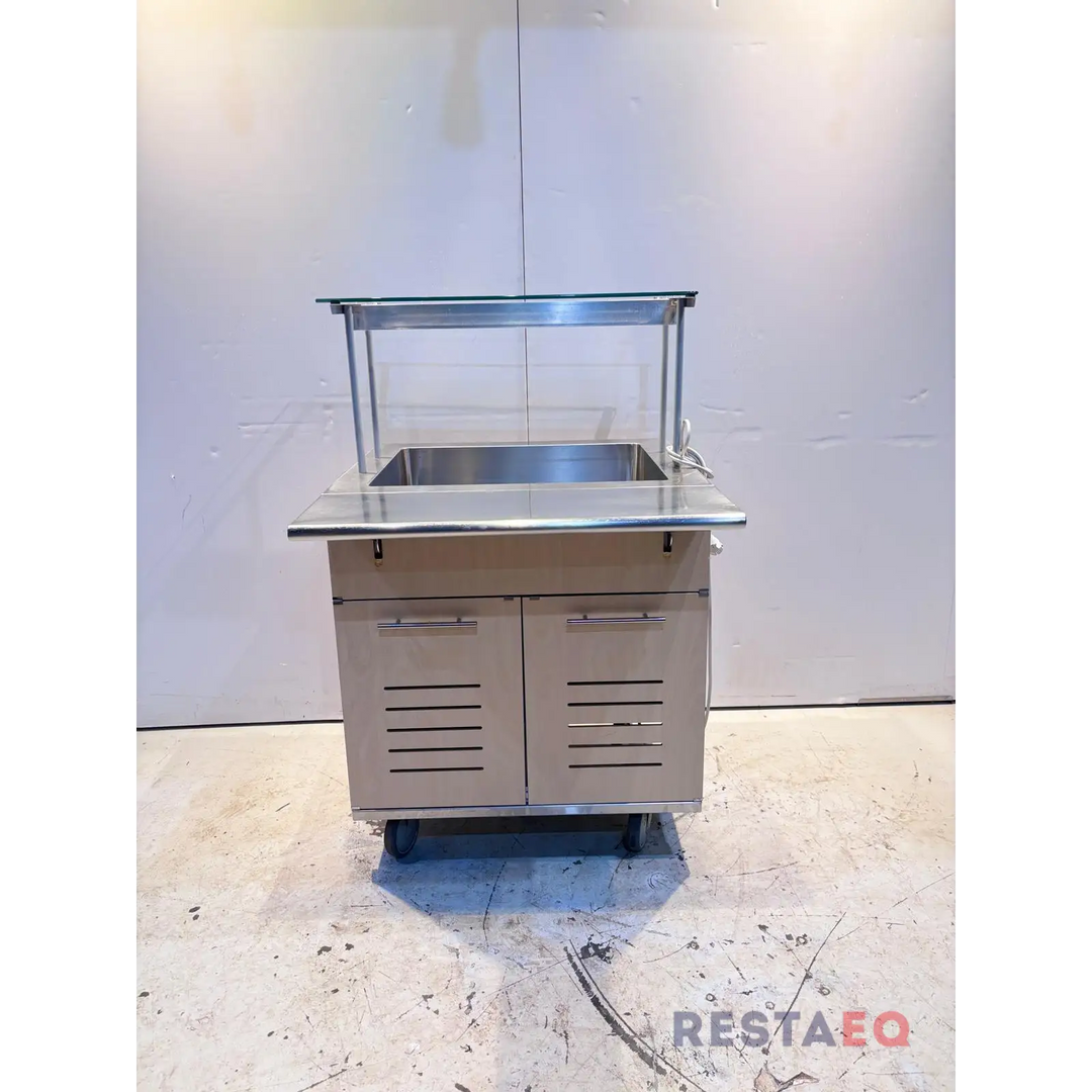 Kylmäbuffetvaunu 800 tasaisella roiskesuojalla - Metos