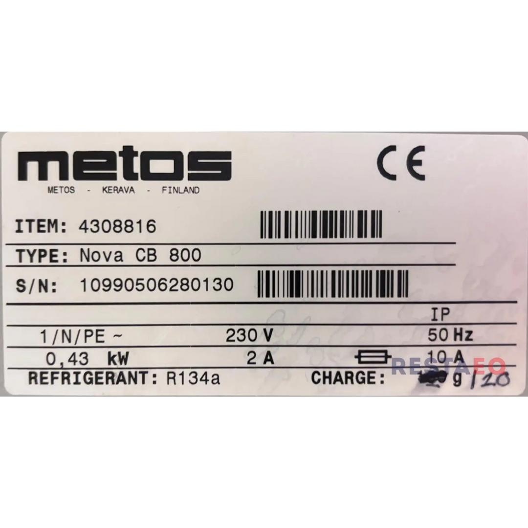 Kylmäbuffetvaunu 800 tasaisella roiskesuojalla - Metos