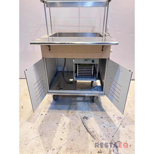 Kylmäbuffetvaunu 800 tasaisella roiskesuojalla - Metos