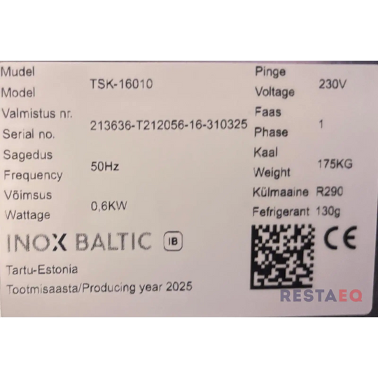 Kylmävetolaatikosto 1600 TSK 16010 Inox