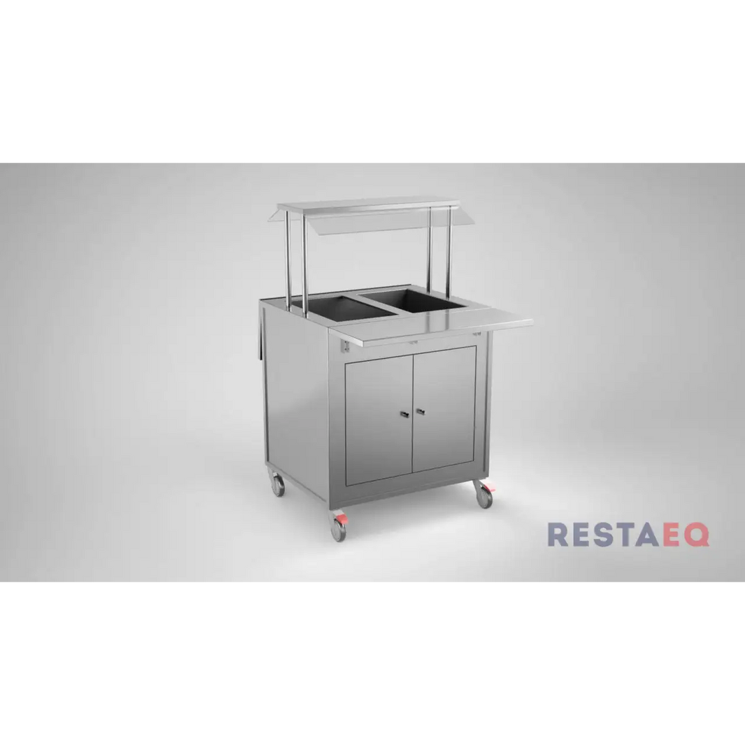 Lämmin Buffet roiskesuojalla 800 SSB-800 - Inox