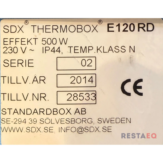 Lämpökuljetusvaunu SDX Thermobox E120RD - Standartbox