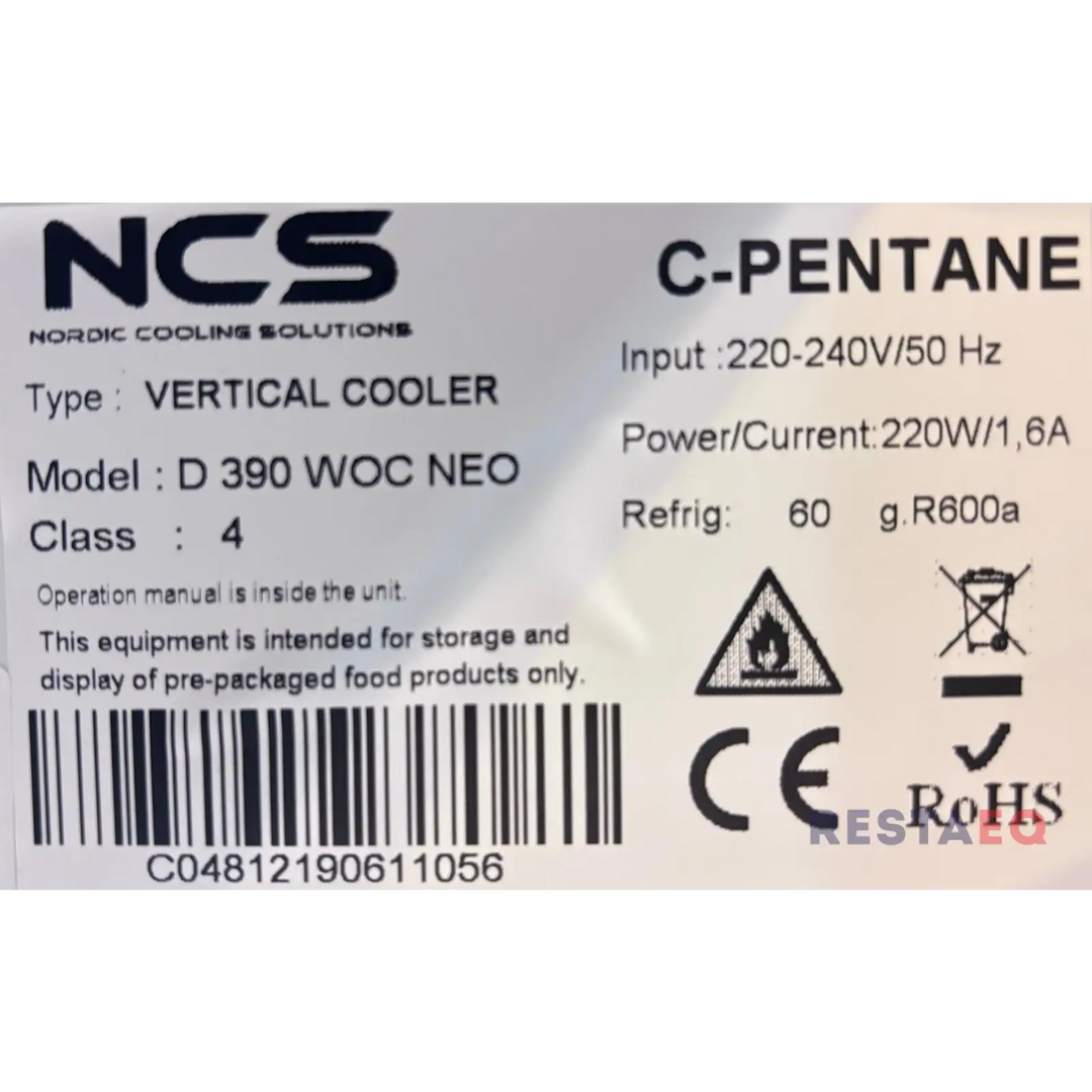Lasiovijääkaappi NCS D 390 WOC NEO - NIC