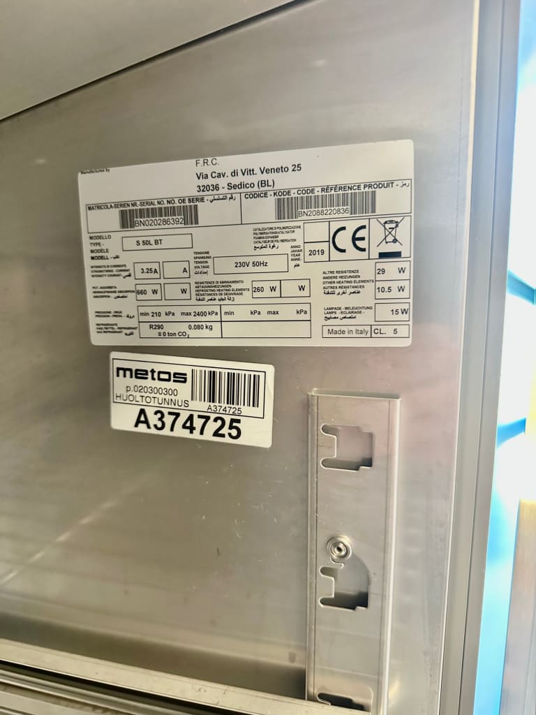 Metos pakastin S 50L BT - Metos