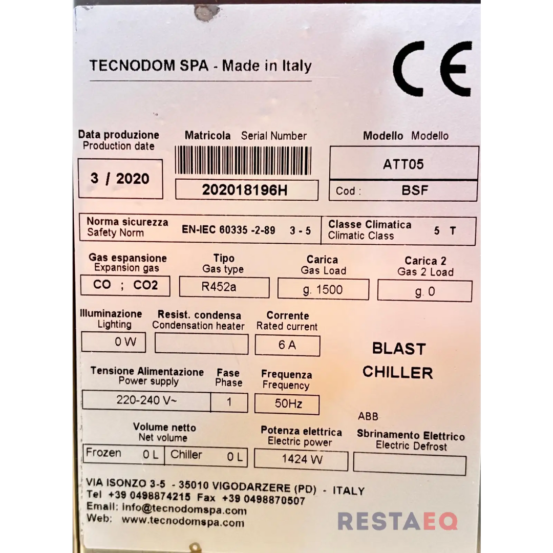 Pikajäähdytyskaappi Tecnodom ATT05 - Teknodom