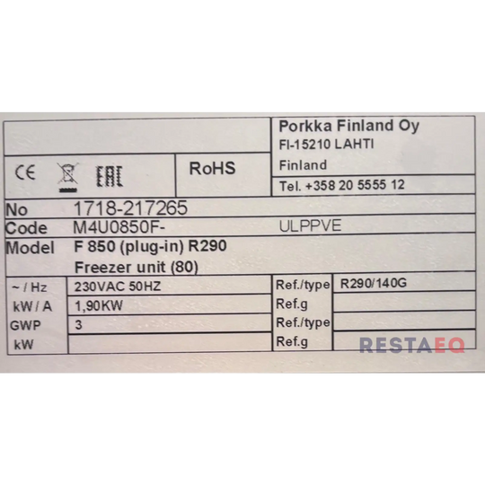 Porkka pakastehuone 1830 Porkka