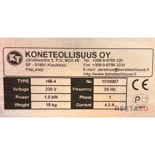 Rasiansulkija HB-4 - Koneteollisuus