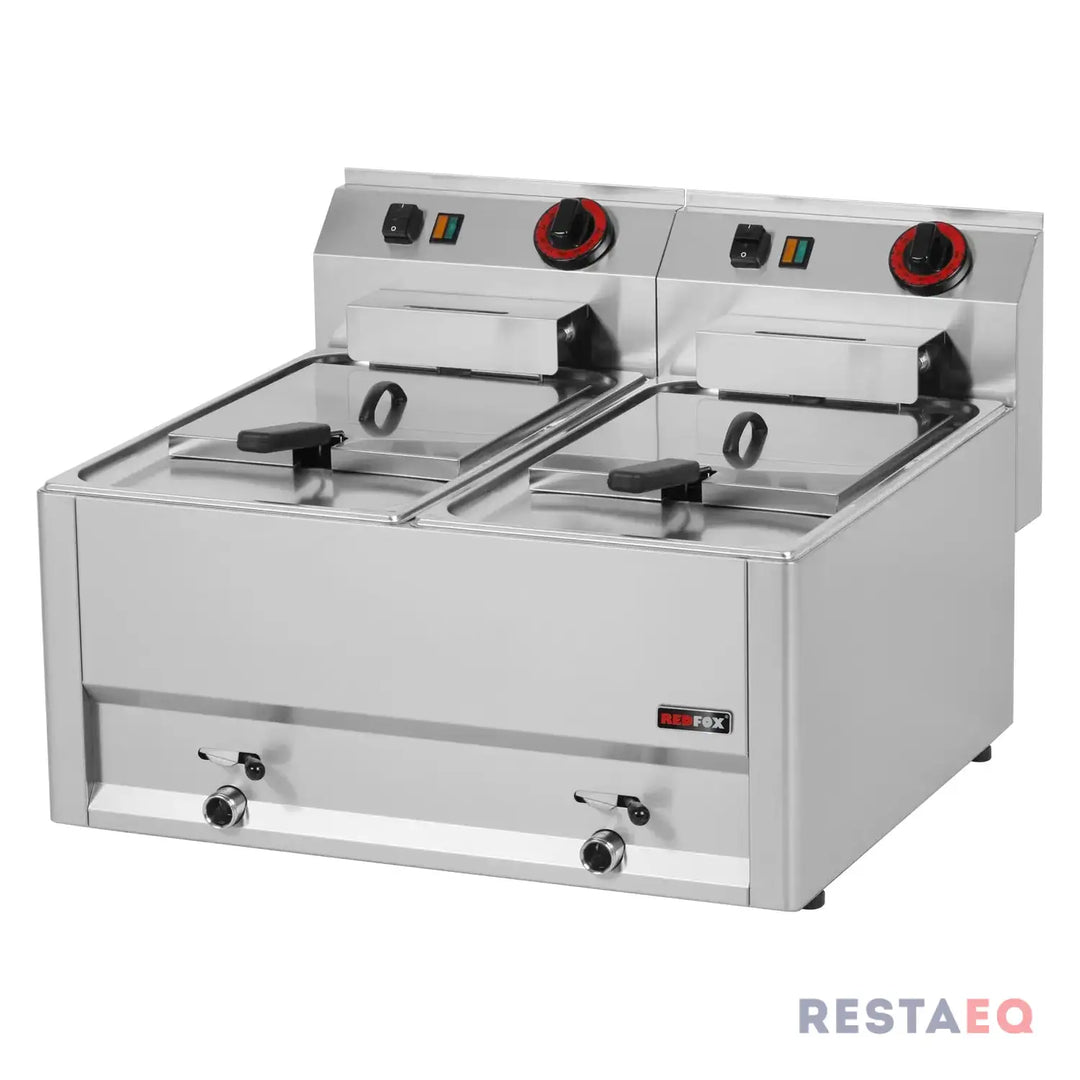Sähköinen rasvakeitin 2 koria 0,75 kW/l 8 + 8 l