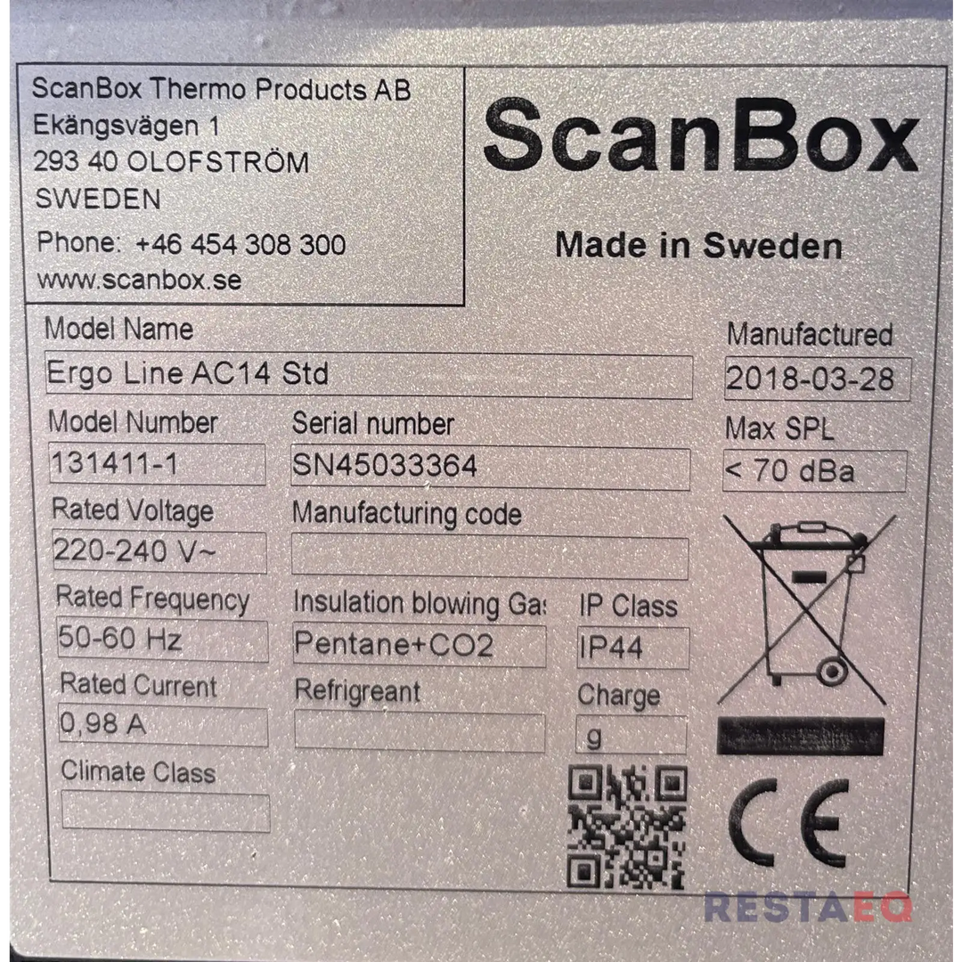 Scanbox kylmäsäilytys/kuljetusvaunu Ergo Line AC 14 Std