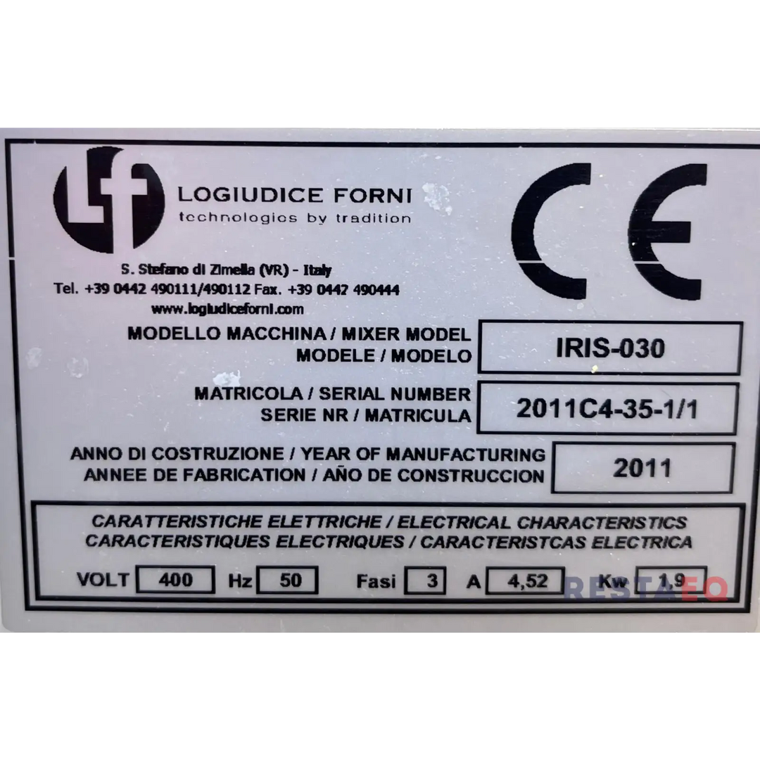 Taikinakone Forni IRIS-030 - Logiudice Forni