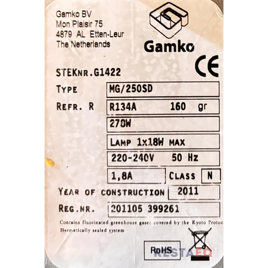 Tiskinalusjääkaappi MG/250SD - Gamko