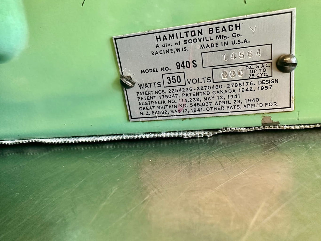 Vintage Hamilton Beach Mixer 940 S - Hamilton